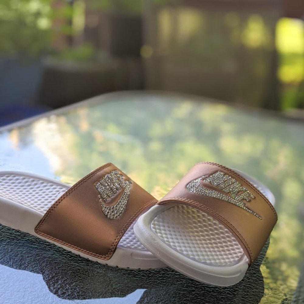 Custom Nike Cyrstal Slides